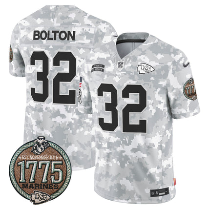 Men's Chiefs 2024 Salute to Service Establishment Year Patch Vapor Limited Jersey - All Stitched