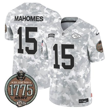 Men's Chiefs 2024 Salute to Service Establishment Year Patch Vapor Limited Jersey - All Stitched