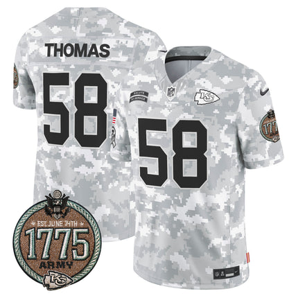 Men's Chiefs 2024 Salute to Service Establishment Year Patch Vapor Limited Jersey - All Stitched