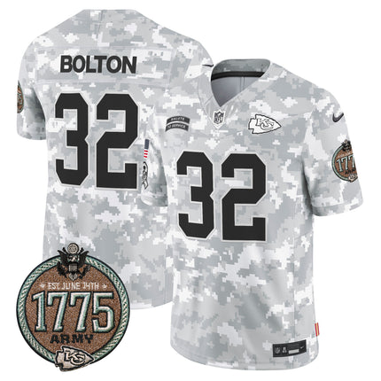 Men's Chiefs 2024 Salute to Service Establishment Year Patch Vapor Limited Jersey - All Stitched