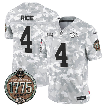Men's Chiefs 2024 Salute to Service Establishment Year Patch Vapor Limited Jersey - All Stitched
