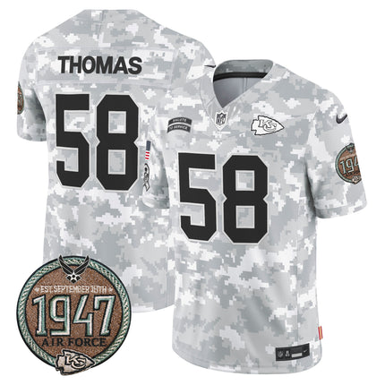 Men's Chiefs 2024 Salute to Service Establishment Year Patch Vapor Limited Jersey - All Stitched