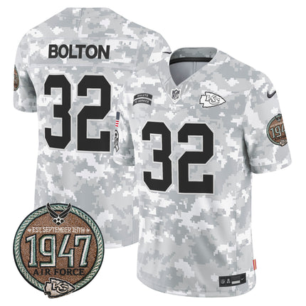 Men's Chiefs 2024 Salute to Service Establishment Year Patch Vapor Limited Jersey - All Stitched