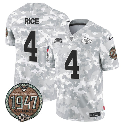 Men's Chiefs 2024 Salute to Service Establishment Year Patch Vapor Limited Jersey - All Stitched