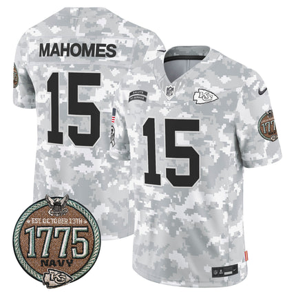 Men's Chiefs 2024 Salute to Service Establishment Year Patch Vapor Limited Jersey - All Stitched
