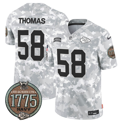 Men's Chiefs 2024 Salute to Service Establishment Year Patch Vapor Limited Jersey - All Stitched