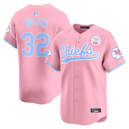 Men's Chiefs Bubblegum Pink Vapor Premier Limited Jersey - All Stitched