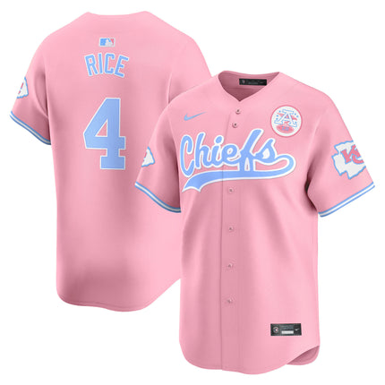 Men's Chiefs Bubblegum Pink Vapor Premier Limited Jersey - All Stitched