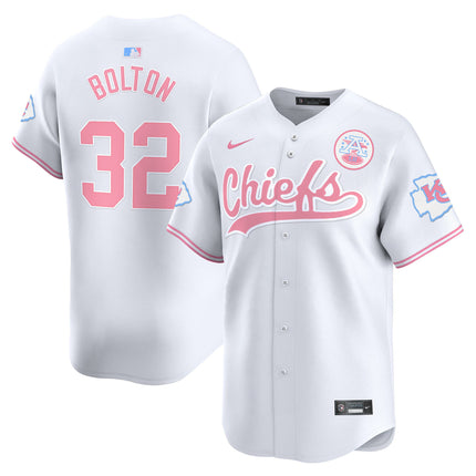 Men's Chiefs Bubblegum Pink Vapor Premier Limited Jersey - All Stitched