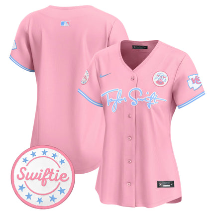 Women's Chiefs Taylor Swift Bubblegum Pink Vapor Premier Limited Jersey - All Stitched