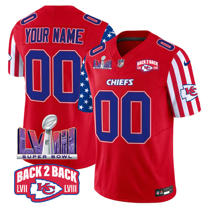 Chiefs American Style Vapor Limited Custom Jersey - All Stitched