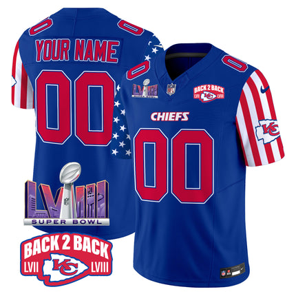 Chiefs American Style Vapor Limited Custom Jersey - All Stitched
