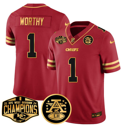 Men's Chiefs 2024 AFC West Champs Jersey - All Stitched