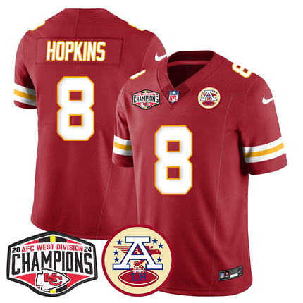 Men's Chiefs 2024 AFC West Champs Jersey - All Stitched