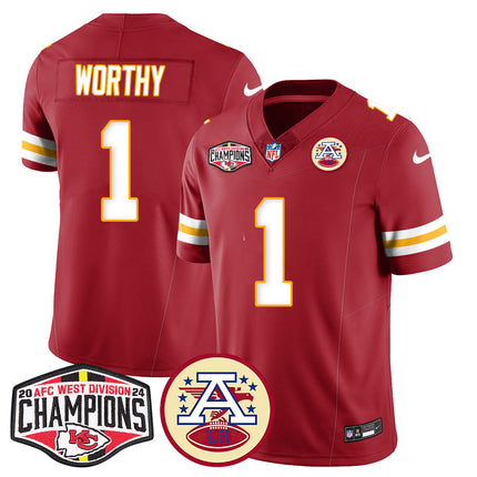 Men's Chiefs 2024 AFC West Champs Jersey - All Stitched