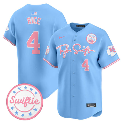 Men's Chiefs Taylor Swift Bubblegum Pink Vapor Premier Limited Jersey - All Stitched