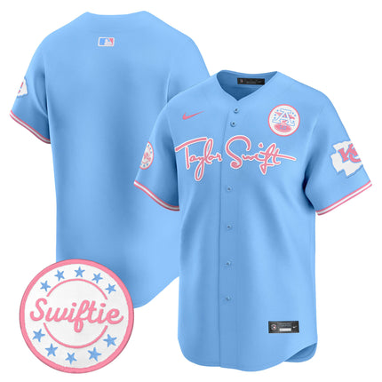 Men's Chiefs Taylor Swift Bubblegum Pink Vapor Premier Limited Jersey - All Stitched