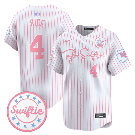 Men's Chiefs Taylor Swift Bubblegum Pink Vapor Premier Limited Jersey - All Stitched