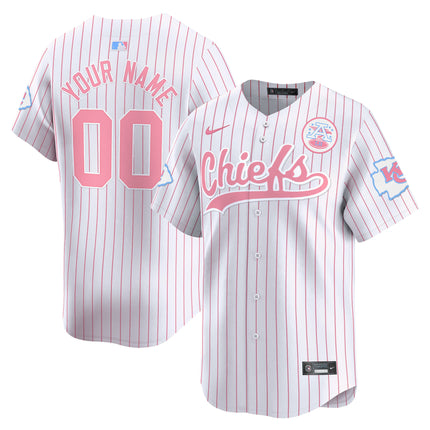 Chiefs Bubblegum Pink Vapor Premier Limited Custom Jersey - All Stitched