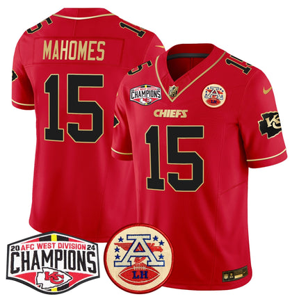 Men's Chiefs 2024 AFC West Division Champions Patch Vapor Limited Jersey - All Stitched