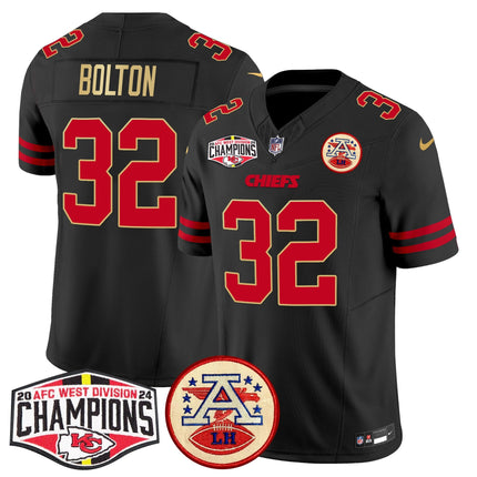 Men's Chiefs 2024 AFC West Division Champions Patch Vapor Limited Jersey - All Stitched