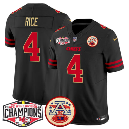 Men's Chiefs 2024 AFC West Division Champions Patch Vapor Limited Jersey - All Stitched