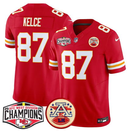 Men's Chiefs 2024 AFC West Division Champions Patch Vapor Limited Jersey - All Stitched