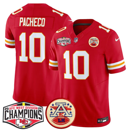 Men's Chiefs 2024 AFC West Division Champions Patch Vapor Limited Jersey - All Stitched