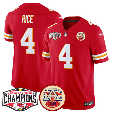 Men's Chiefs 2024 AFC West Division Champions Patch Vapor Limited Jersey - All Stitched