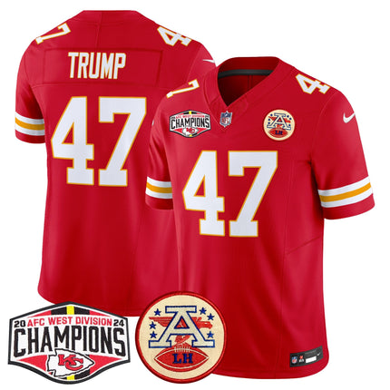 Men's Chiefs 2024 AFC West Division Champions Patch Vapor Limited Jersey - All Stitched
