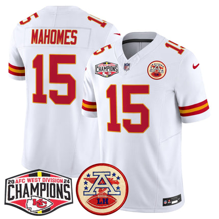 Men's Chiefs 2024 AFC West Division Champions Patch Vapor Limited Jersey - All Stitched