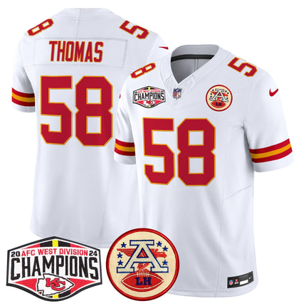Men's Chiefs 2024 AFC West Division Champions Patch Vapor Limited Jersey - All Stitched