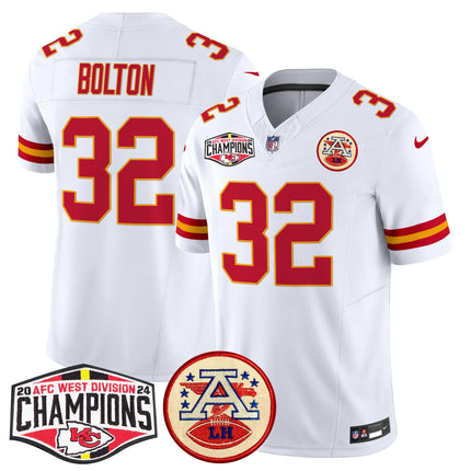 Men's Chiefs 2024 AFC West Division Champions Patch Vapor Limited Jersey - All Stitched