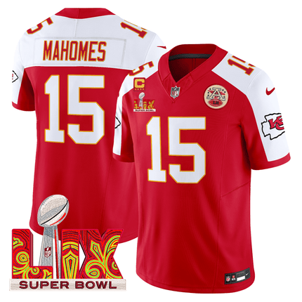 Men's Chiefs Super Bowl LIX Patch Vapor Limited Jersey - All Stitched