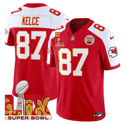 Men's Chiefs Super Bowl LIX Patch Vapor Limited Jersey - All Stitched