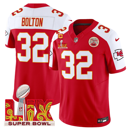 Men's Chiefs Super Bowl LIX Patch Vapor Limited Jersey - All Stitched