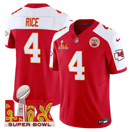Men's Chiefs Super Bowl LIX Patch Vapor Limited Jersey - All Stitched