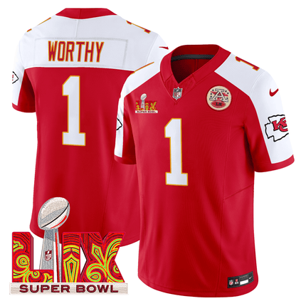 Men's Chiefs Super Bowl LIX Patch Vapor Limited Jersey - All Stitched