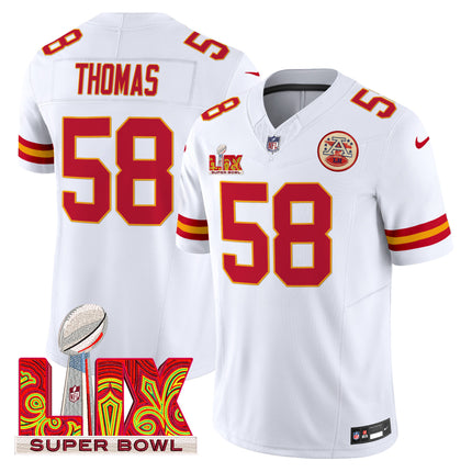 Men's Chiefs Super Bowl LIX Patch Vapor Limited Jersey - All Stitched