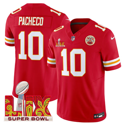 Men's Chiefs Super Bowl LIX Patch Vapor Limited Jersey - All Stitched