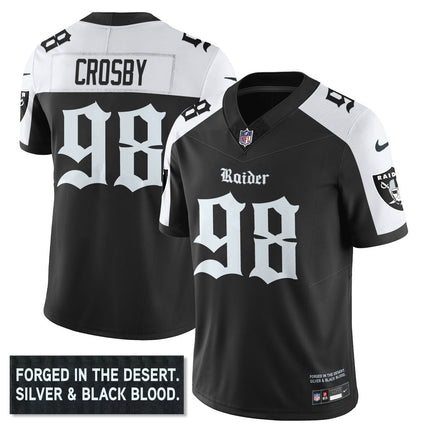 Men's Las Vegas Raiders 'Gothic Silver State Edition' Vapor Limited Jersey - All Stitched