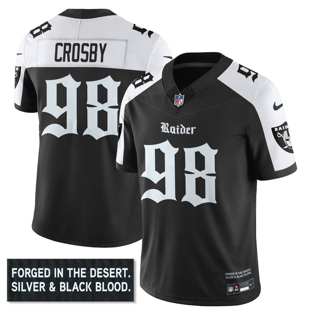 Men's Las Vegas Raiders 'Gothic Silver State Edition' Vapor Limited Jersey - All Stitched