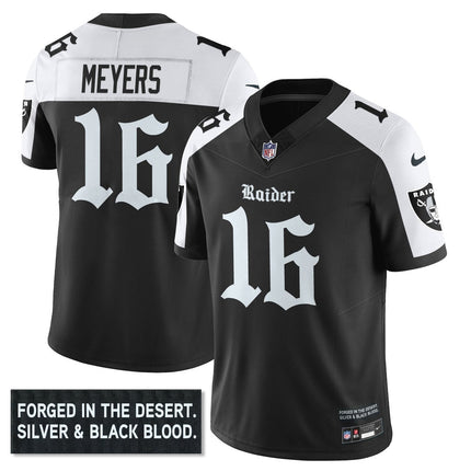 Men's Las Vegas Raiders 'Gothic Silver State Edition' Vapor Limited Jersey - All Stitched