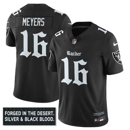 Men's Las Vegas Raiders 'Gothic Silver State Edition' Vapor Limited Jersey - All Stitched