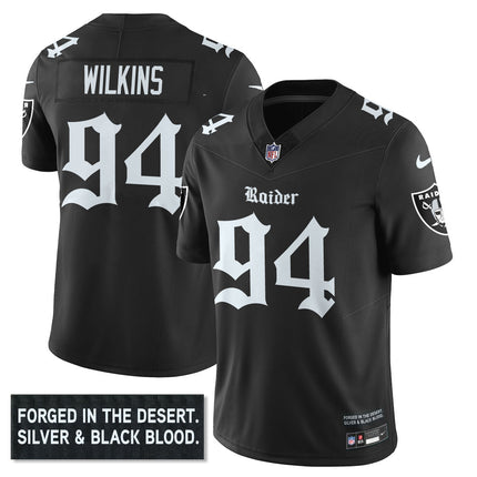 Men's Las Vegas Raiders 'Gothic Silver State Edition' Vapor Limited Jersey - All Stitched