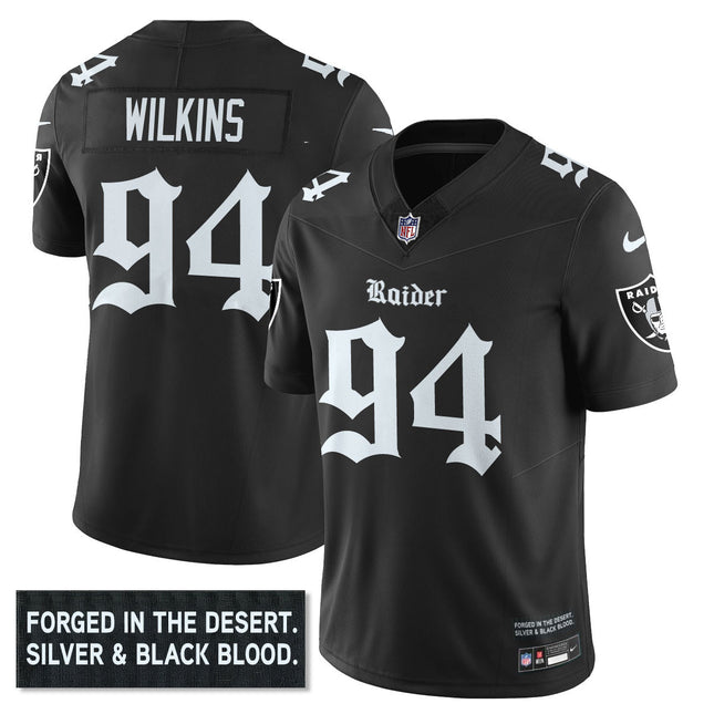 Men's Las Vegas Raiders 'Gothic Silver State Edition' Vapor Limited Jersey - All Stitched