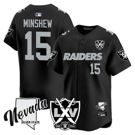 Men's Raiders 2024 Baseball Limited Jersey - 65th Anniversary - All Stitched