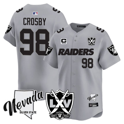Men's Raiders 2024 Baseball Limited Jersey - 65th Anniversary - All Stitched
