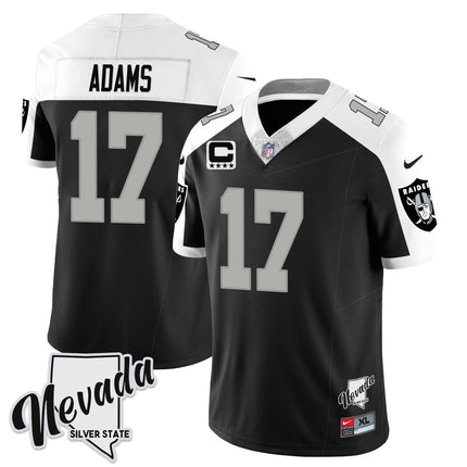Men's Las Vegas Raiders 2023 Nevada Sliver State Patch Jersey - All Stitched