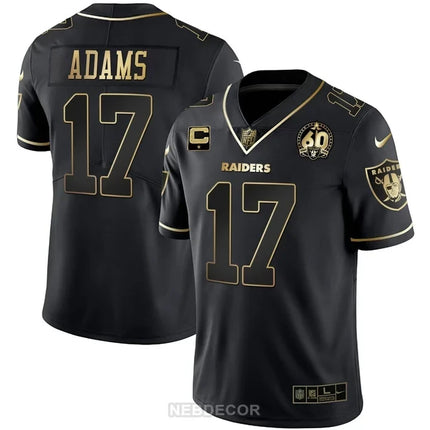MEN'S RAIDERS 60TH SEASON PATCH GOLD & SPLIT JERSEY - ALL STITCHED